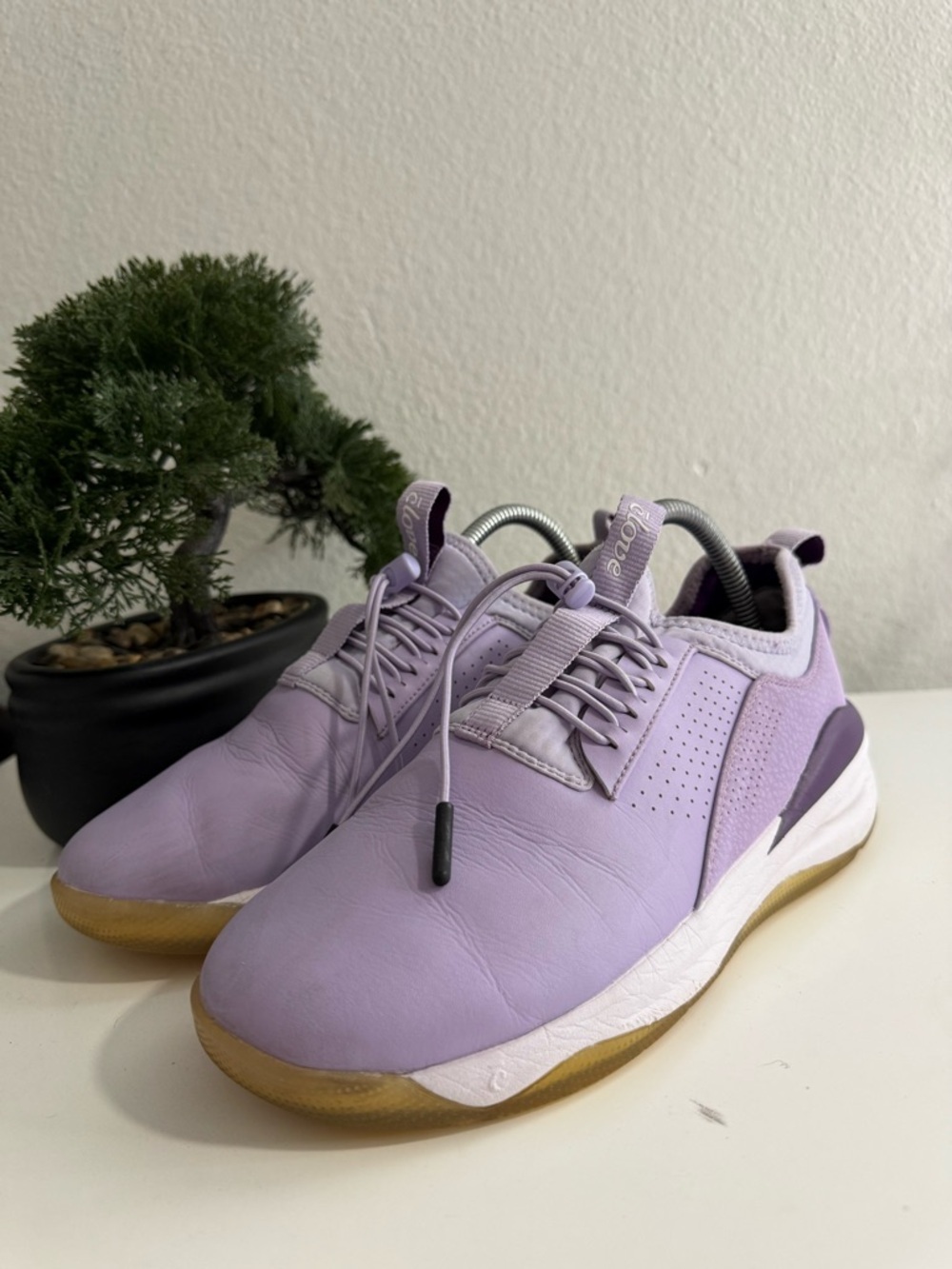 Clove Women's Lavender Athletic Sneakers with Deep Purple Accents - Picture 4 of 9